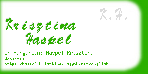 krisztina haspel business card